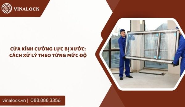 cửa kính cường lực bị xước